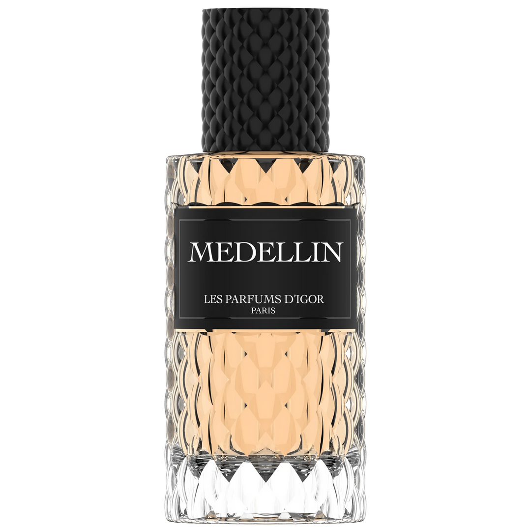 Flacon Medellin – Parfum cuir et ambre inspiré de Tuscan Leather par Les parfums d’igor