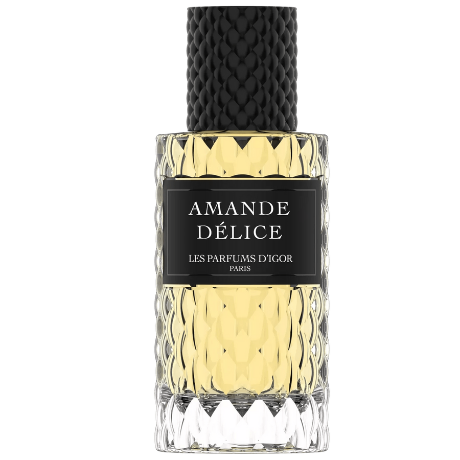 Flacon du parfum Amande Délice – extrait mixte inspiré de Fève Délicieuse de Dior, signé Les Parfums d’IGOR
