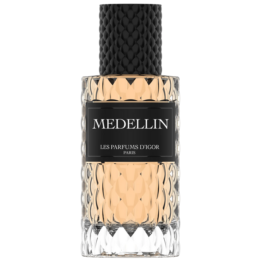 Flacon Medellin – Parfum cuir et ambre inspiré de Tuscan Leather par Les parfums d’igor