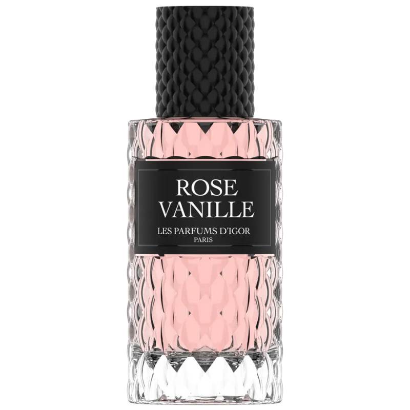 Flacon Rose Vanille – parfum femme gourmand et sucré inspiré de Mancera par Les parfums d’igor